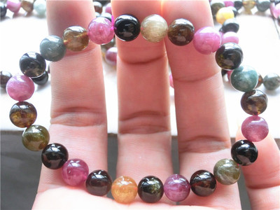 碧璽手鏈 純天然水晶寶石的批發(fā)商機(jī)